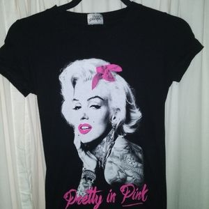 Marilyn Monroe "Tattooed "Pretty in Pink t-shirt
